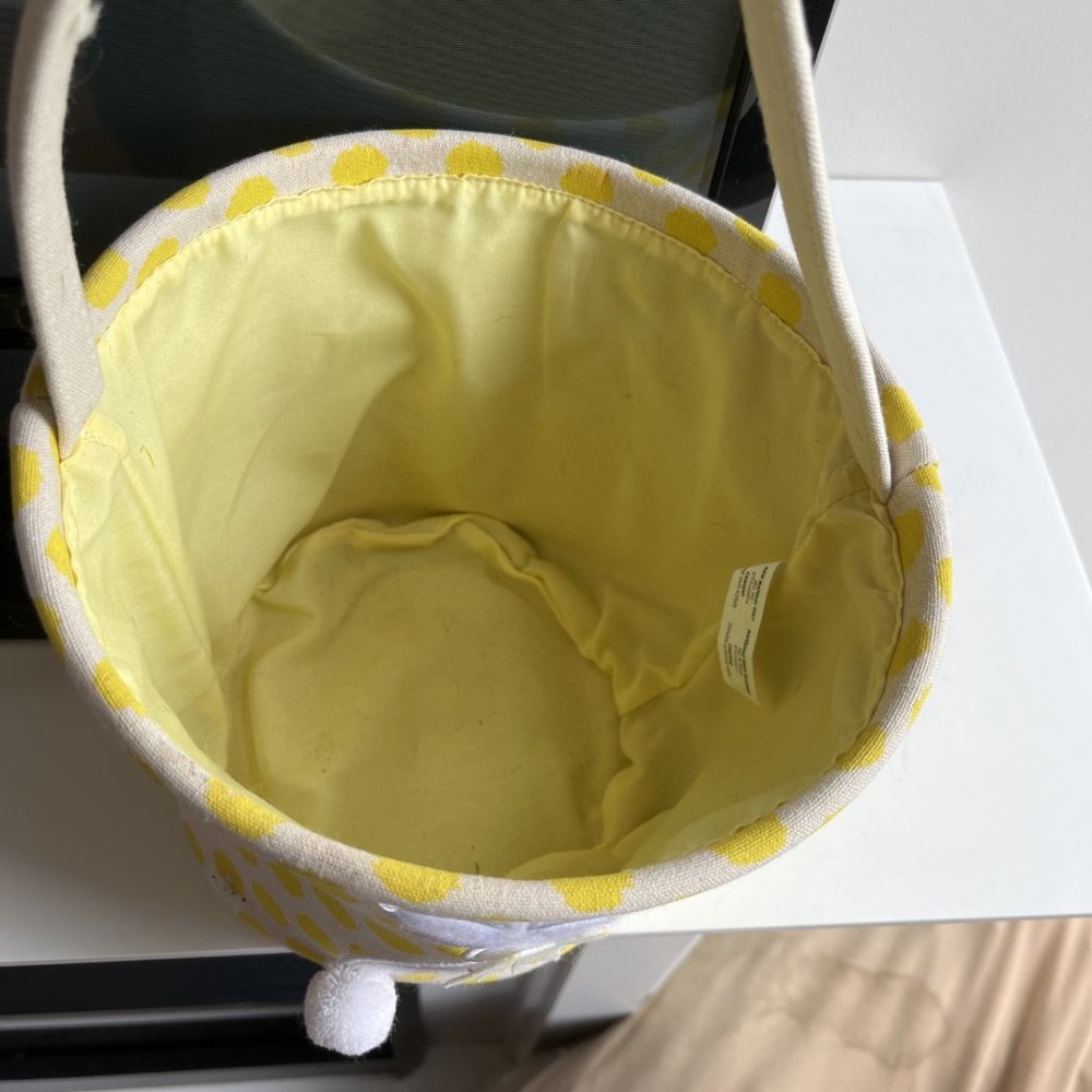 Easter yellow poka dot basket